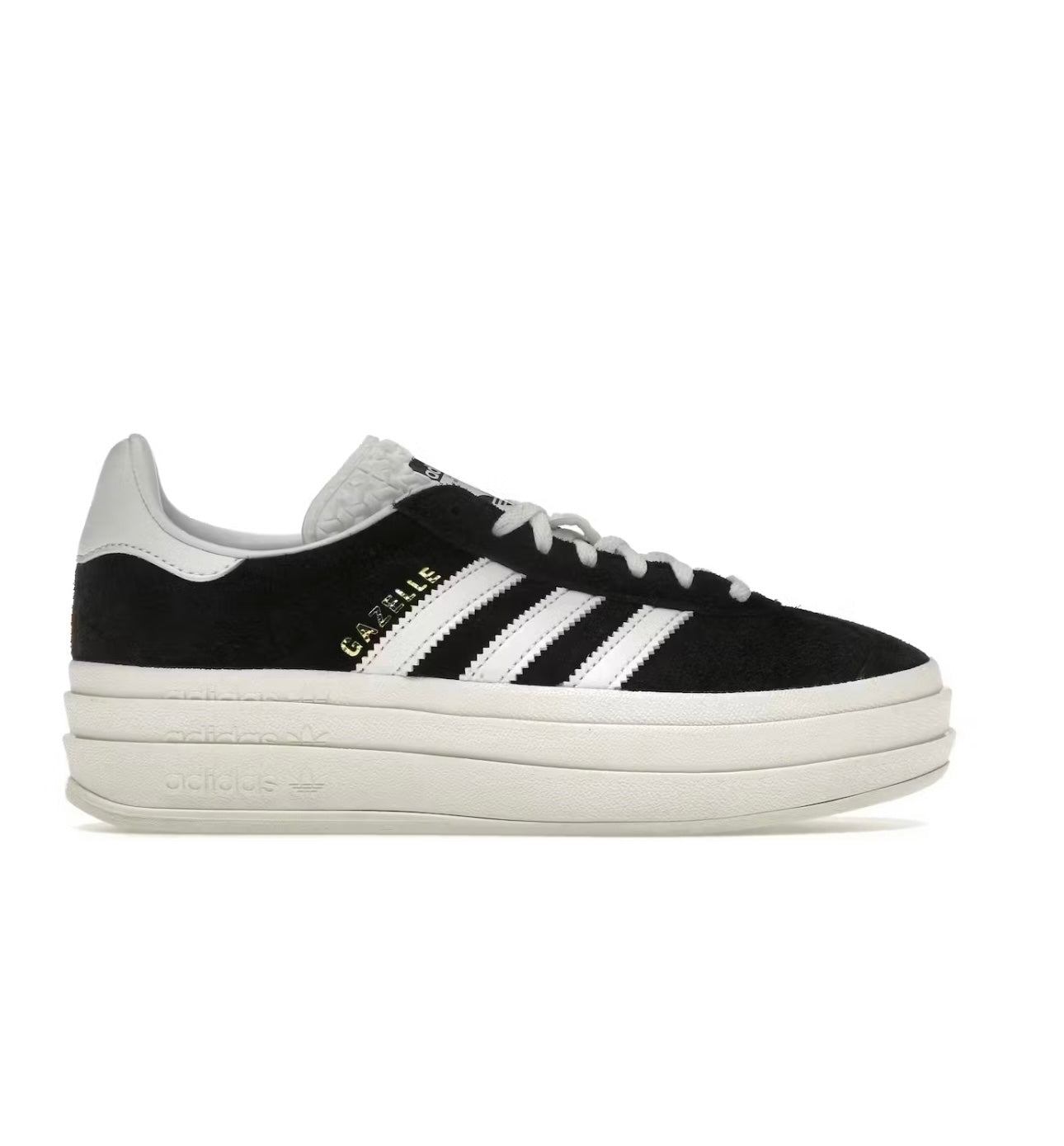 Adidas gazelle black  platform