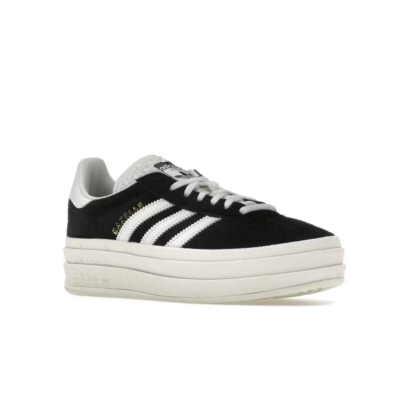 Adidas gazelle black  platform