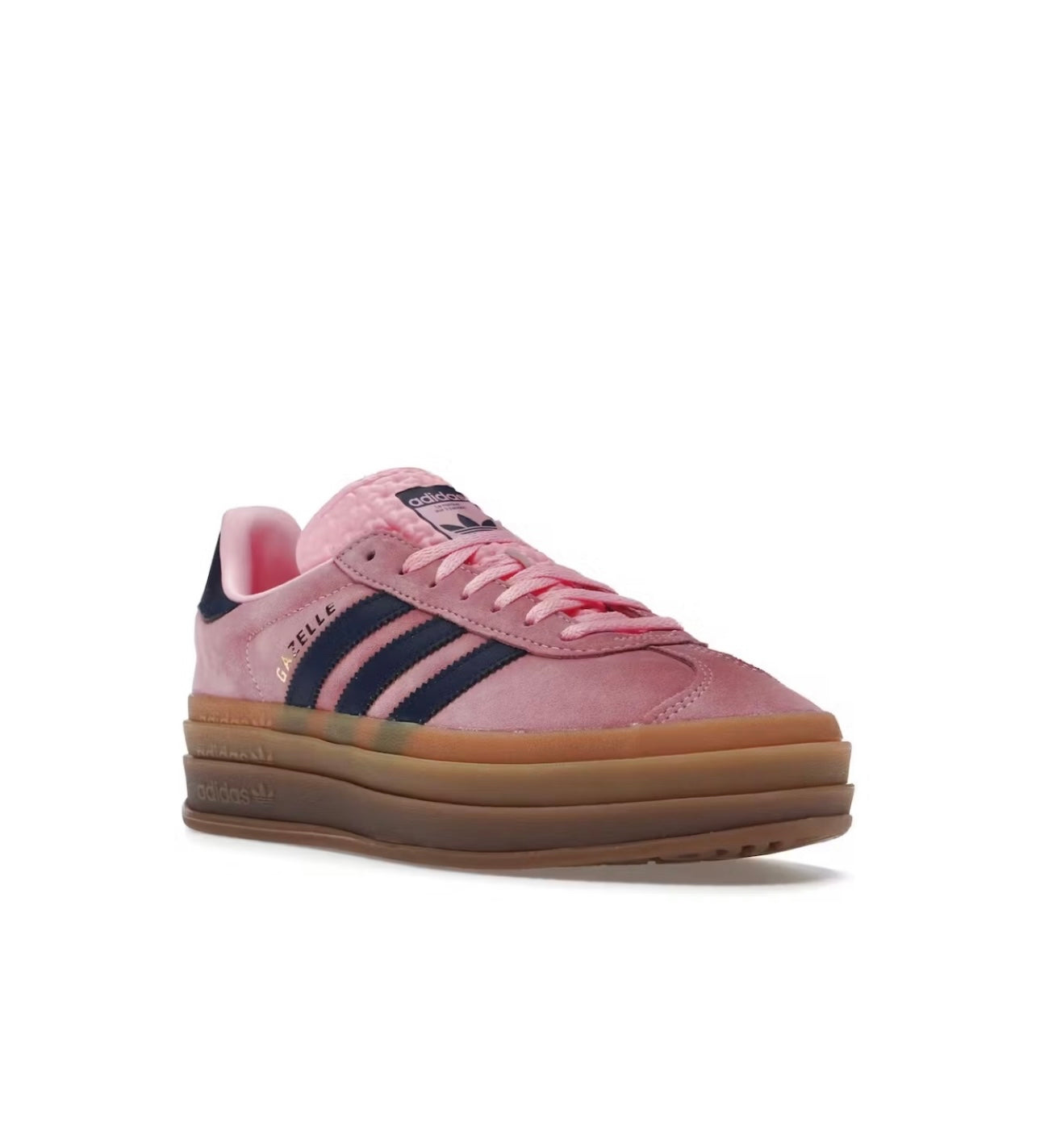 Adidas gazelle navy blue  pink platform